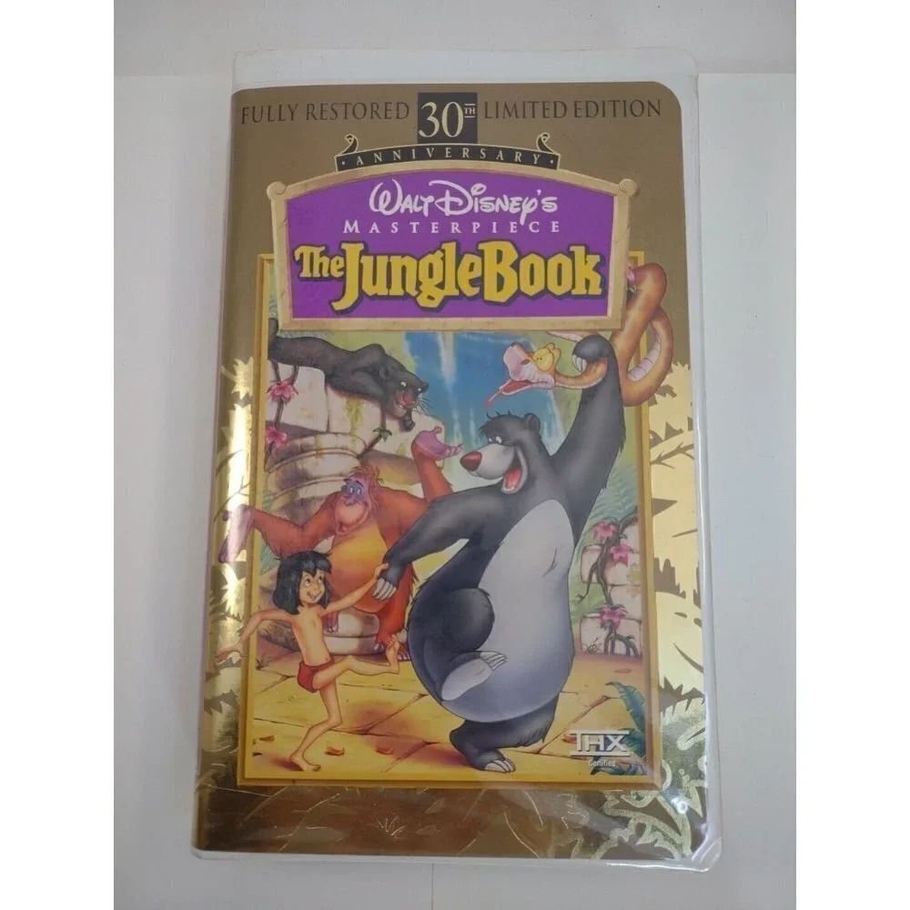 Walt Disney's Masterpiece The Jungle Book 30th Anniversary VHS with Song Booklet